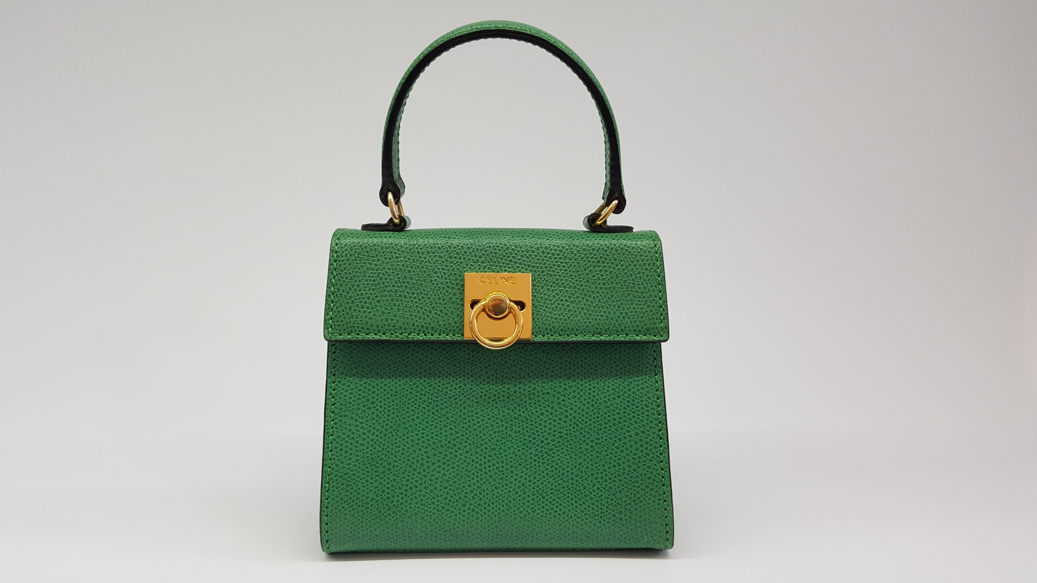 Celine green leather minibag Vintage Shop in Mykonos